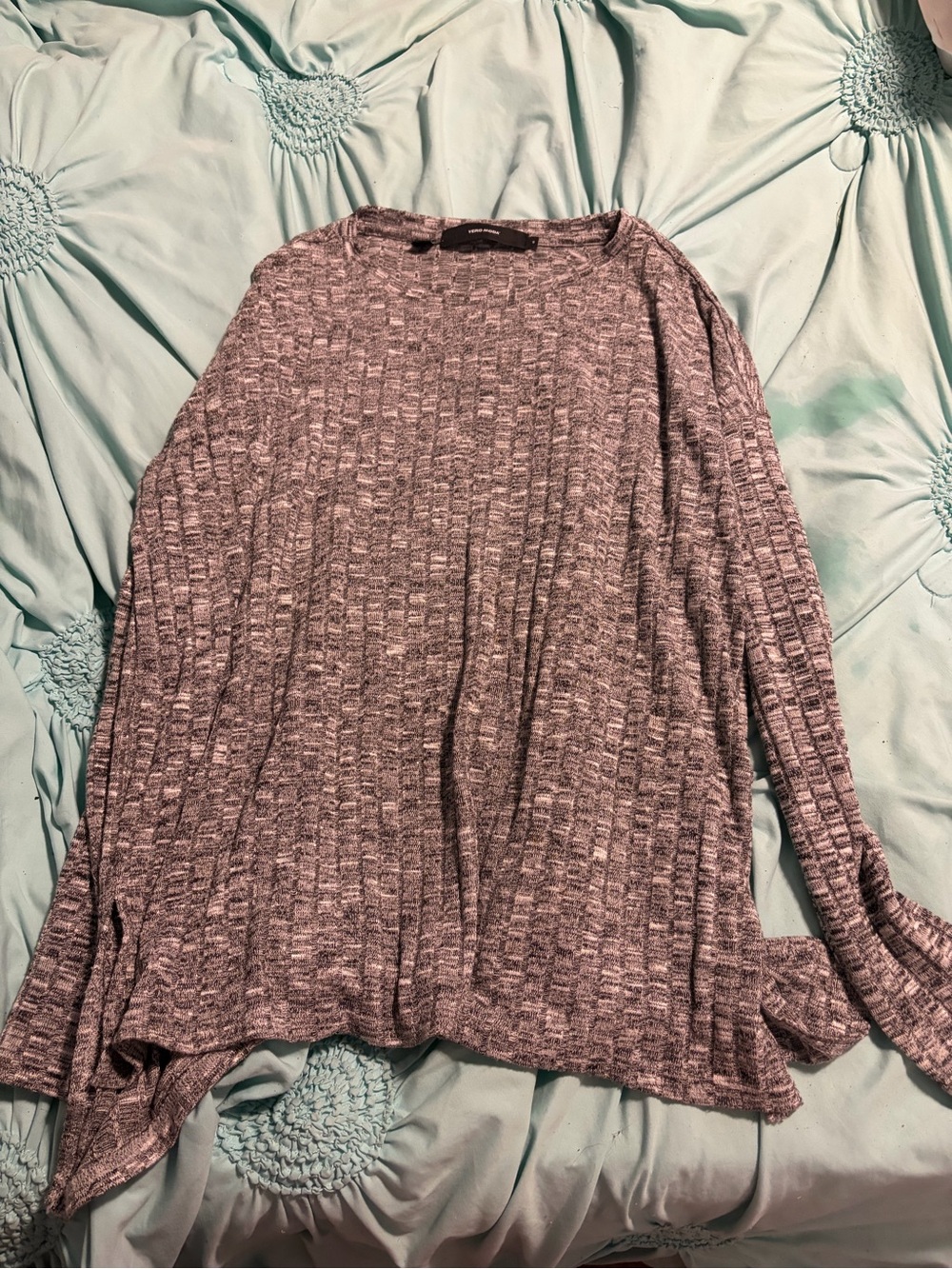 Vero Moda Heathered Gray Long Sleeve Knit Top